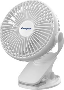Crompton Siro Rechargable Clip Fan with 1 Year Warranty High Air Delivery 100 mm Table Fan