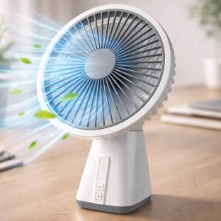 ZUVUZU Table Fan_Rechargeable Table Fan with LED Light High Speed Fan for Home Ultra High Speed 1400 m...