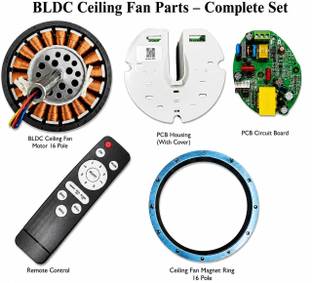 LTM BLDC Ceiling Fan PCB Controllerr 28W with Winding and Shaft and Remote BLDC Motor with Remote 1200...