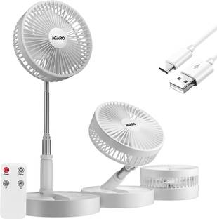AGARO Grand Foldable Stand Fan With Remote Control, Rechargeable Battery Operated with 1 Year Warranty 6 mm Pedestal Fan