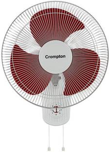 Crompton WM HISPEED GALE CLASSIC 16" White Red 400 mm 3 Blade Wall Fan