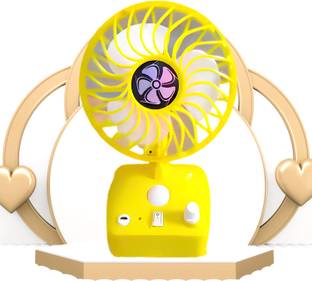 GUGGU M205 Cool Fan:7 Speed,LED Light,USB Rechargeable,very silent|Stay Chill Anywhere 3 Blade Table F...