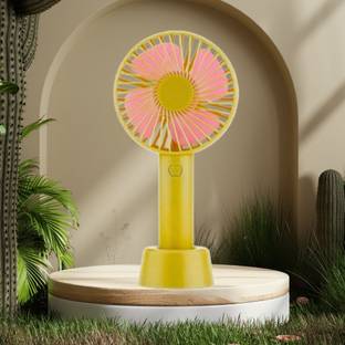 Clairbell Summer Fan (Portable Hand Fan) with Rechargeable For Home/Office/TravelK399 with 1 Year Warr...
