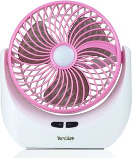 MIKAGIGI High Speed Rechargeable Table Fan with LED Light For Office Desk, Home, Kitchen Ultra High Sp...