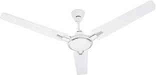USHA Racer Chrome 1200MM Rich White Silver pack of 1 with 1 Year Warranty 1200 mm Ceiling Fan
