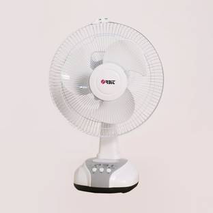 ORBIT Rechargeable Fan With LED | Silent Operation with 1 Year Warranty Silent Operation 500 mm Table ...