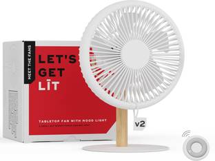 Nuuk LIT Rechargeable Fan (v2) 155 mm 3 Blade Table Fan