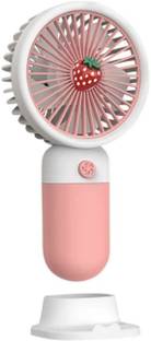 SDFashion Stylish mini hand fan | Rechargeable With LED Indicators 100 mm Table Fan