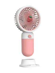 SDFashion Stylish mini hand fan | Rechargeable With LED Indicators 100 mm Table Fan