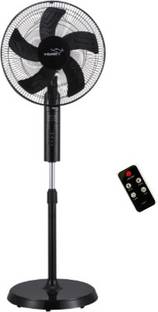 V-Guard Esfera Remote 5 Blade | (Black) | Timer | Floor Stand with 2 Year Warranty 400 mm Pedestal Fan