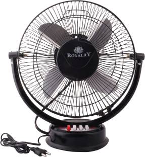 royalry Table Fan All Purpose fan 12 inch Very High Speed (Black) with 6 Months Warranty Energy Saving 3 mm Table Fan