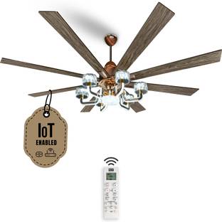 KUHL Centauri 8 BLDC Ceiling Fan with Chandelier & Remote | Smart IoT | Reverse Mode with 2 Year Warra...