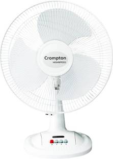 Crompton TF HISPEED GALE CLASSIC 16" KD White 400 mm 3 Blade Table Fan