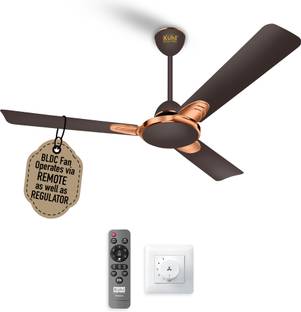 KUHL Brise Star E3 Duo Power Saving BLDC Ceiling Fan |29W|Remote & Regulator Operated with 2 Months Wa...