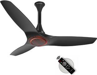 Longway Glideon Black with 5 Year Warranty BLDC Motor with Remote 1200 mm Ceiling Fan