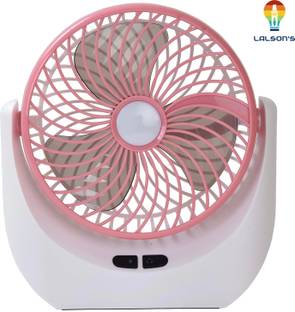 Lalson's High Speed--Rechargeable Table Fan with LED Light, For Home, Office, Kitchen with 1 Year Warr...