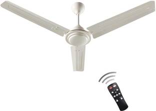 LUKER JVLuker USA Nano XL 1200mm BLDC Ceiling Fans with Remote, Ivory with 3 Year Warranty BLDC Motor ...