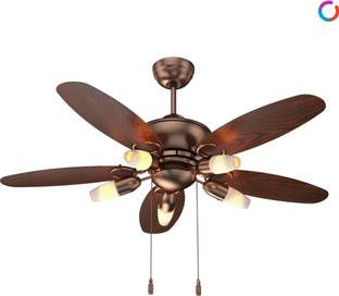 Polycab Superia SP02 BLDC 1200mm Designer Ceiling Fan with Remote, 3 Star(Brown) with 2 Months Warrant...