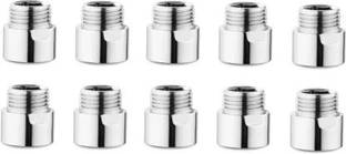 NEELKUND Stainless Steel Extension Nipple 1 Inch - (Pack Of 10) Faucet Mount