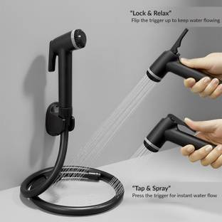 Plantex Health Faucet Set/ABS Health Faucet with 1 Meter Shower Hose Pipe and Wall Hook Health  Faucet