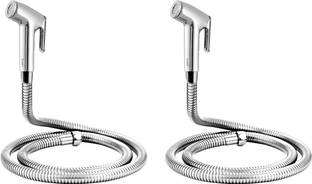 Prestige SMALL CONTIl (ABS) Health Faucet with 1 mtr Flexible SS Tube and Wall Hook (PACK OF 2) , Health Faucet (Wall Mount Installation Type) Faucet Set