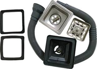 FootPrint Exim by 0 Square Kitchen Sink Waste Coupling With Waste Pipe Drainer Coupling & Pipe Faucet Set