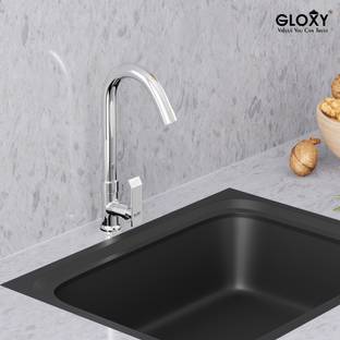 GLOXY Kitchen Sink Mixer Tap with Swivel Spout and Connection Houses | Deck Mounted Faucet Set