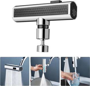 STEFFAN Waterfall Kitchen Faucet, 3 in 1 360° Kitchen Faucet Head Replacement Faucet Set
