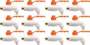 PatriotHouse PVC Heavy Garden Tap/Outdoor Tap Bib Tap Faucet (Pack of 12) Faucet Set