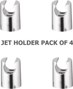 debaths CP ROUND BATHROOM WALL HOOK/HOLDER (SET OF 4pc) for Hand Showers & Health Faucet Set