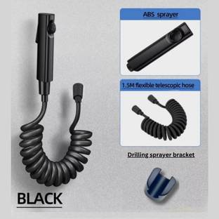 CIPLA PLAST ABS Flushing Sprayer 12 Water Outlets Heads Health Faucet for Bathroom | Black | Faucet Set
