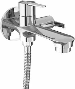 GLOXY Brass 2-Way Bib Tap with Wall Flange Attachment of Health Faucet Hand Shower Faucet Set