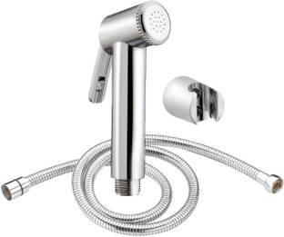 ENICET Health Faucet Gun with 1 Meter Stainless Steel Tube& holder,Jet Spray for Toilet Faucet Set