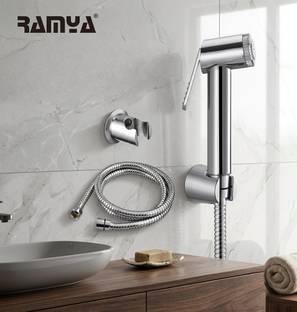 Ramya Jaquar Health Faucets With 1.5 MTR SS Tube Wall Hook Faucet Set