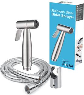 Fossa Health Faucet With SS-304 Grade Flexible Hose Pipe & Wall Hook, Health Faucet Faucet Set