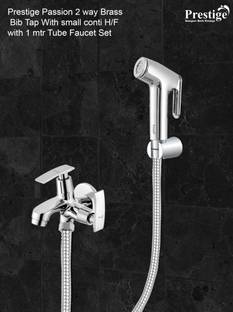 Prestige Passion 2 way Brass Bib Tap With small conti H/F with 1 mtr Tube Faucet Set