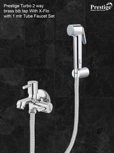 Prestige Turbo 2 way brass Bib tap With reva hammer with 1 mtr Tube Faucet Set