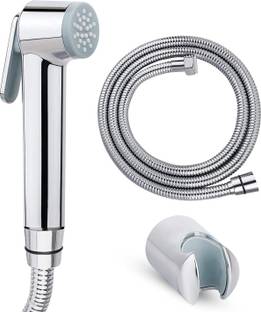 ERATO Riva Health Faucet With 1.5 Meter Flexible SS Tube And Wall Hook Health Faucet With 1.5 Meter Flexible SS Tube And Wall Hook Health  Faucet