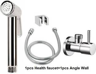 fastgear by Fastgear Steel Angle Wall with Health Faucet for Bathroom/Kitchen/Garden(2pcs) Faucet Set