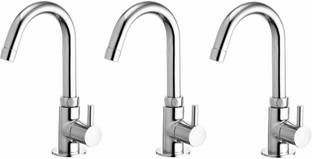 fastgear by Fastgear Brass Turbo Swan Neck Taps for Sink/wash basin 360 Degree Moving,Chrome(3pcs) Sui...