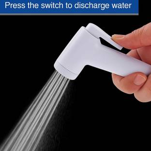 HOMEMATES Matte White Health Faucet with Wall Mount ABS Trigger Spray, 122mm jet Sprayer Health  Fauce...