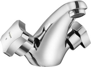 Parryware by Parryware Jade Basin Mixer Without Popup for wash basins | Twin-Lever Deck Mounted Faucet...