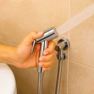 HOMEMATES Premium Chrome ABS Jet Sprayer | 15cm, 104gm | Sleek & Durable Design Health  Faucet