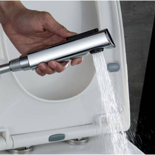 HOMEMATES Premium Chrome ABS Jet Sprayer | 15cm, 61gm | Sleek & Durable Design Health  Faucet