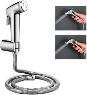 Prestige SMALL CONTIl (ABS) Health Faucet with 1 mtr Flexible SS Tube and Wall Hook (PACK OF 1) , Health Faucet (Wall Mount Installation Type) Faucet Set