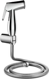 KURIC ABS Health Faucet Set With 1 Mtr SS TUBE and Wall Hook For Washroom And Toilet Faucet Set