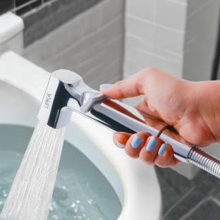 Lipka Milano Health Faucet |Chrome ABS Sprayer with 304 SS Flexible Hose & Hook Health Faucet Set