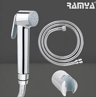 Ramya Star R02 Health Faucet Set With 1 METER SS TUBE Wall Hook Faucet Set