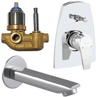 Parryware Edge Concealed diverter Body With upper Trim with Plain wall spout 227 Faucet Set