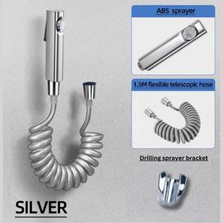 CIPLA PLAST ABS Flushing Sprayer 12 Water Outlets Heads Health Faucet for Bathroom |Silver| Faucet Set